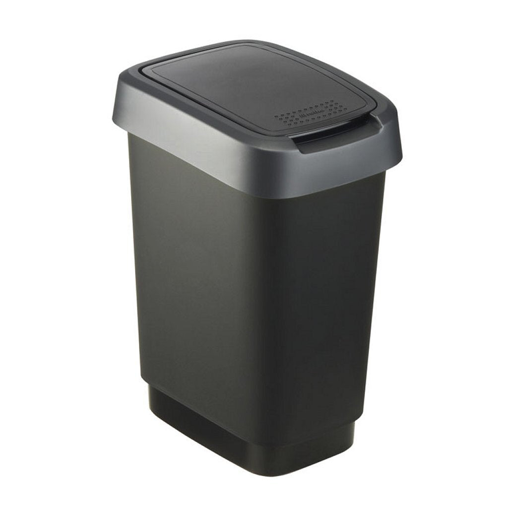 Rotho twist waste bin 10l black