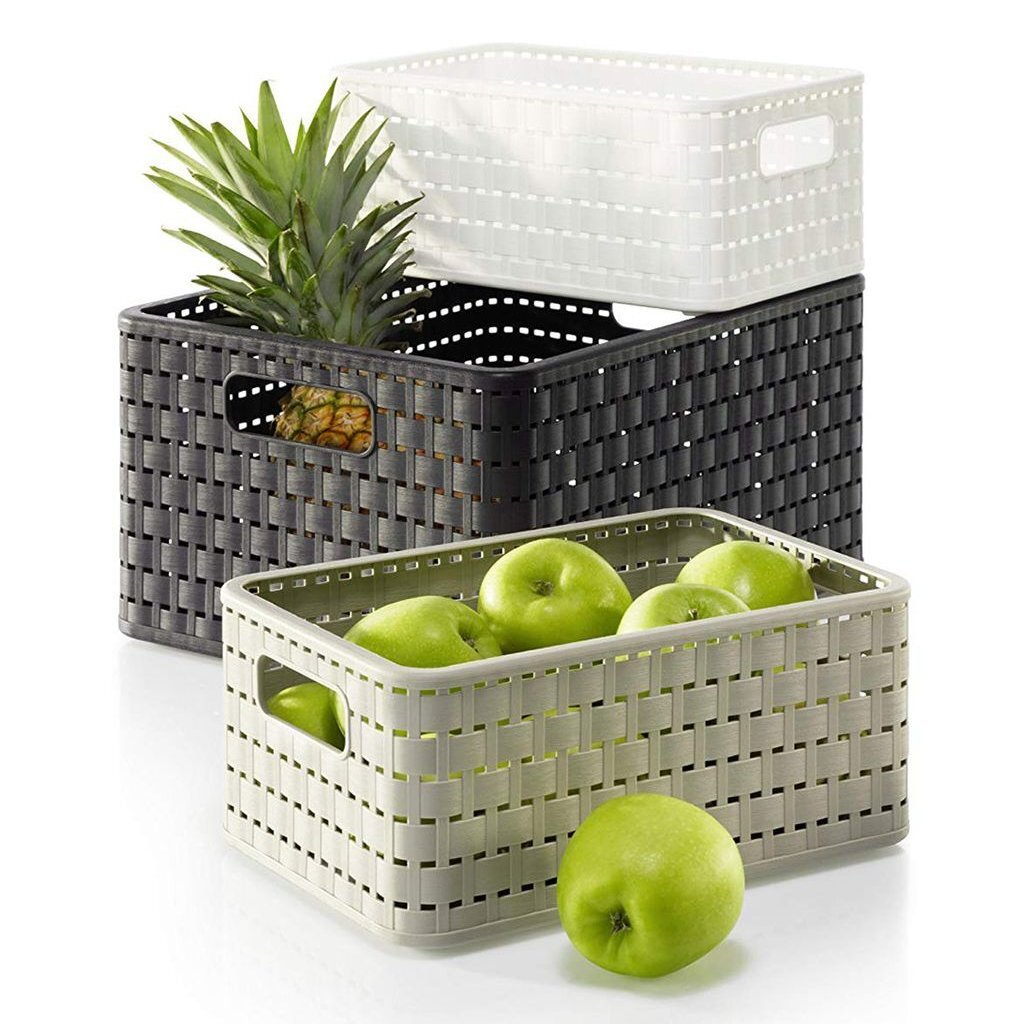 Rotho Country Basket Square 30x30x16 cm 14L White