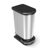 Rotho pedal bin - waste separator 2x25 l paso silver