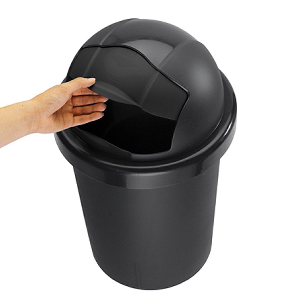 Rotho Roll Bob Waste Bucket 30L Black