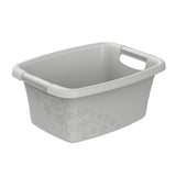 Rotho flowers laundry basket 12l cool gray