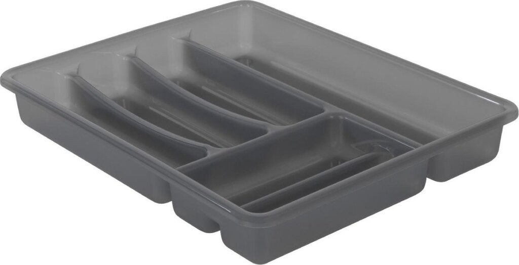 Rotho Basic Cutlery Box 6 compartimentos antracita