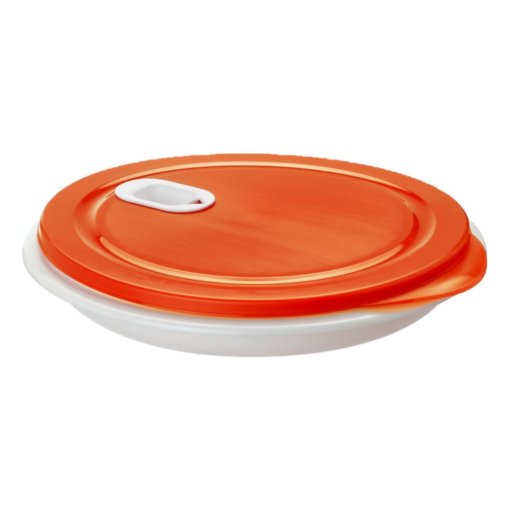 Rotho Mikro clever Mikrowellen Teller 1,2l 26x4,8 cm Papaya rout wäiss
