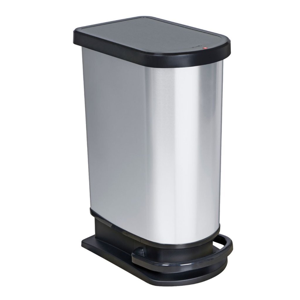 Rotho Paso Pedal Bin 50l Silver Metallic