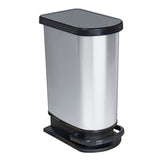 Rotho Paso Pedal Bin 50l Silver Metallic
