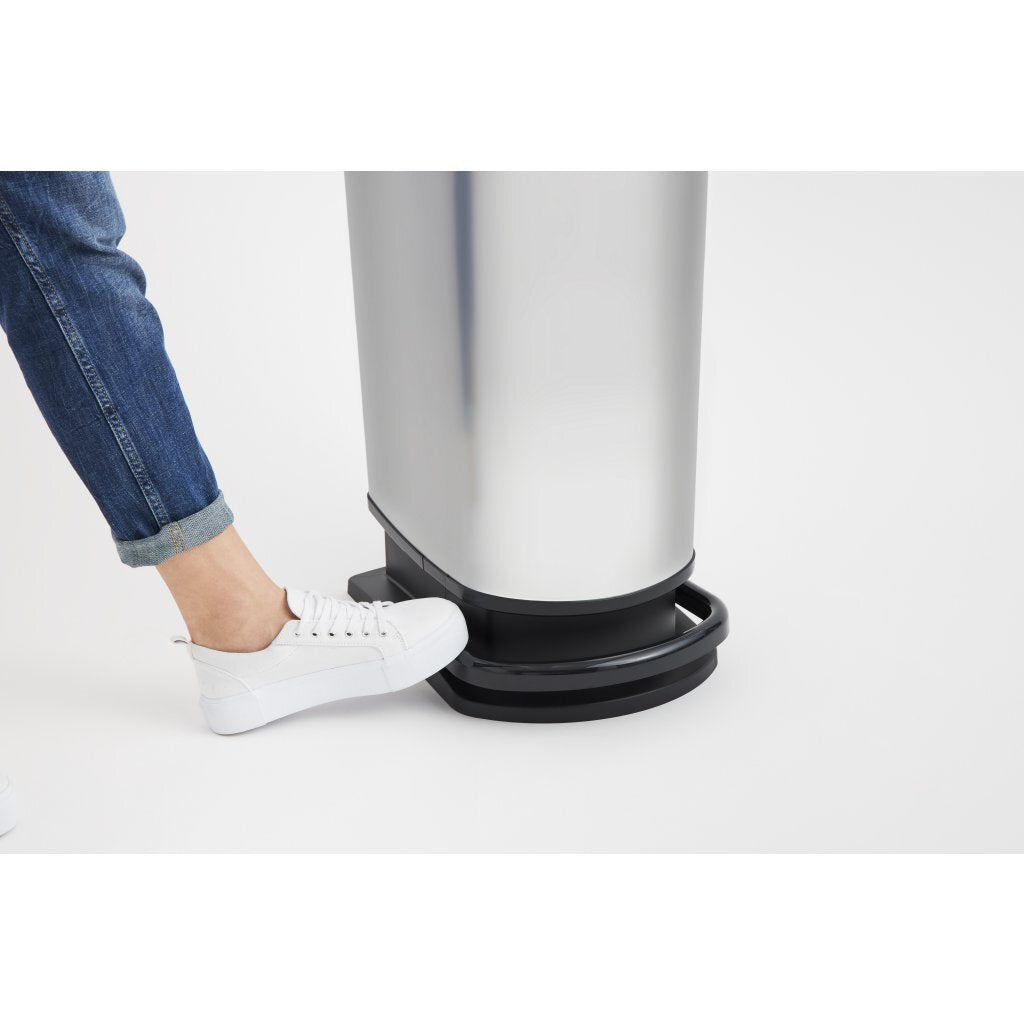 Rotho Paso Pedal Bin 50l Silver Metallic