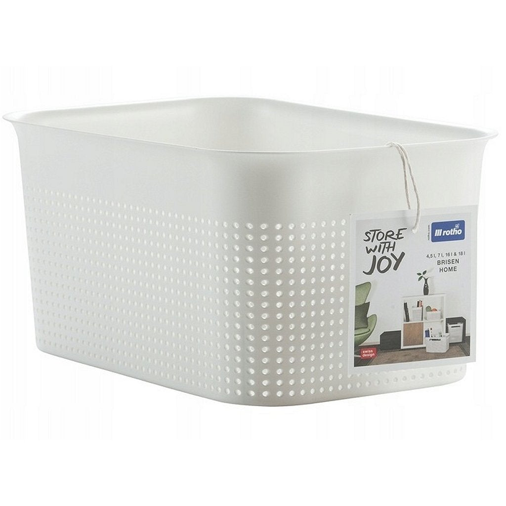 Rotho brisen storage basket 26.2x18x13 cm 4.5l white