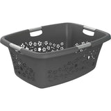 Rotho flowers laundry basket 50l anthracite