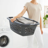 Rotho flowers laundry basket 50l anthracite