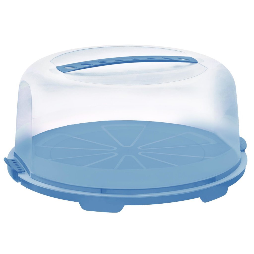 Boîte à gâteaux frais Rotho 34,5x35,5x16,5 cm bleu horizon transparent