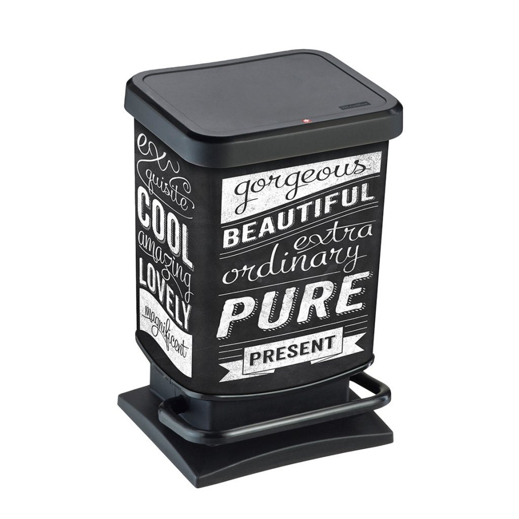 Rotho Paso Pedal Bin Hipster 20L Sort