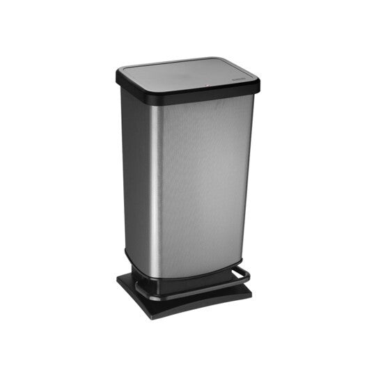 Rotho Paso Pedal Bin 40L Carbon Metallic