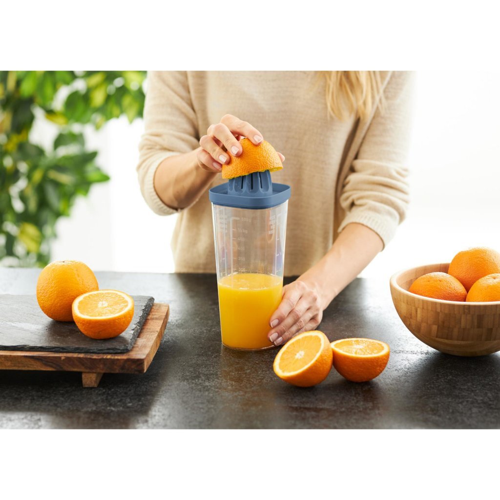 Rotho shaker med press 1 l loft horisont blå | 2 st