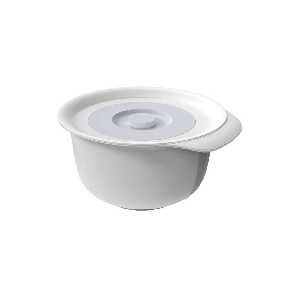 Rotho fresh mixing bowl with splash cover 4l cool gray
