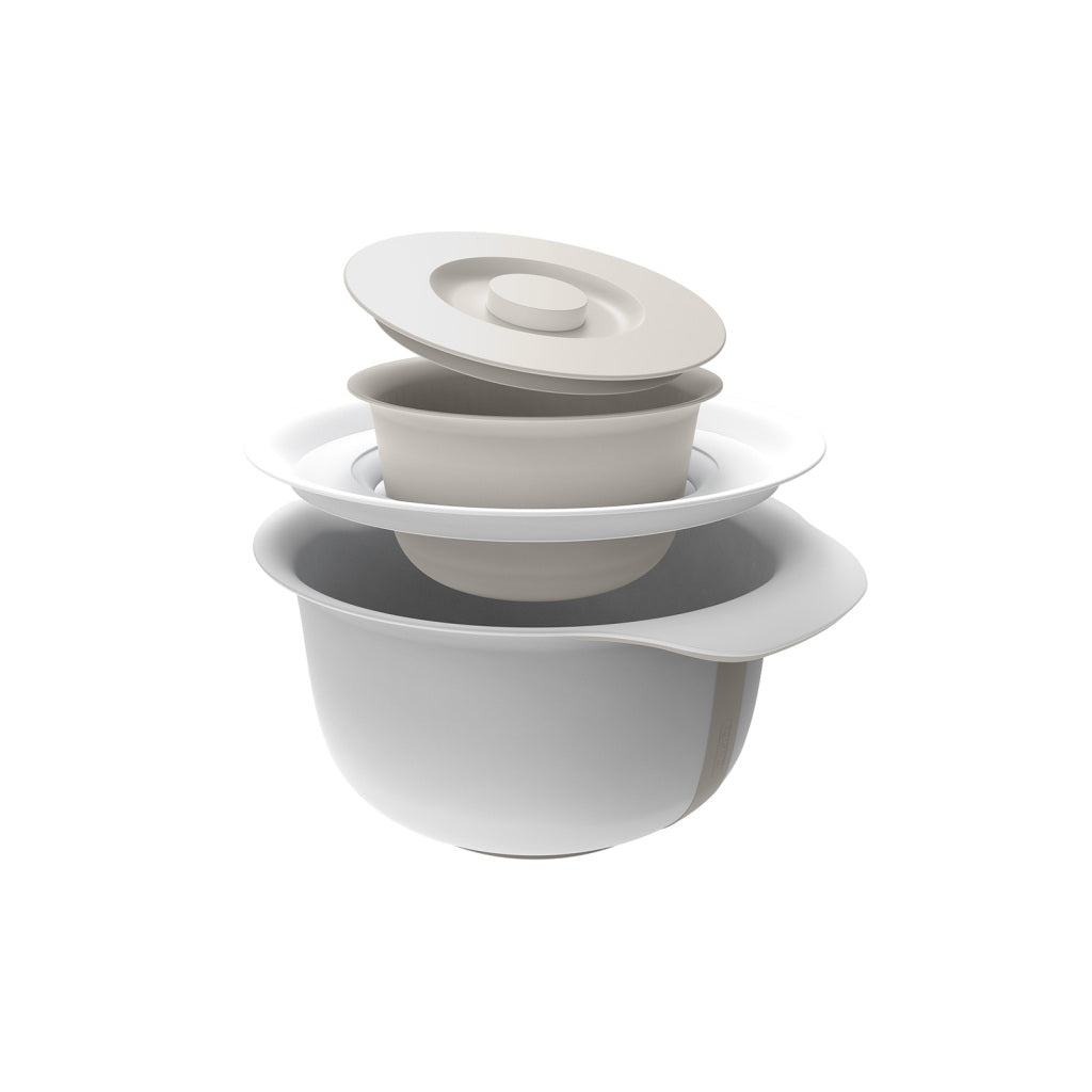 Rotho fresh mixing bowl with splash cover 4l cool gray