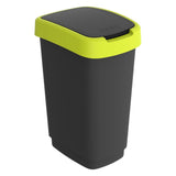 Rotho twist waste bin 25l lime anthracite