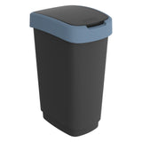 Rotho twist waste bin 50l horizon blue anthracite