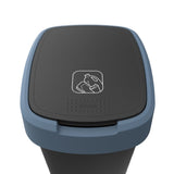 Rotho twist waste bin 50l horizon blue anthracite