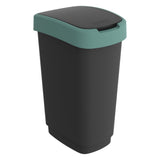 Rotho twist soptunna 50l mistel grön antracit