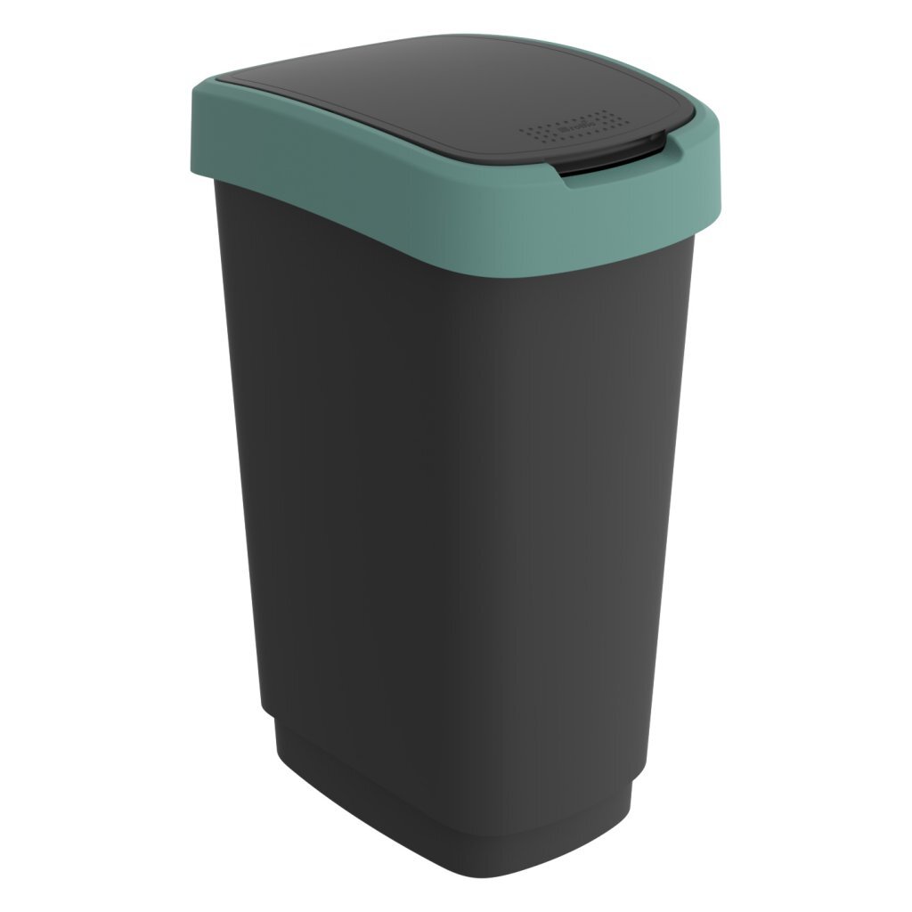 Rotho Twist Waste Bin 50l Mistletoe Green Anthracite