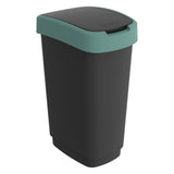 Rotho Twist Waste Bin 50l Mistletoe Green Anthracite