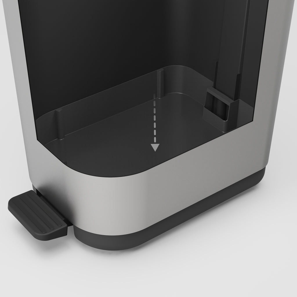 Rotho pedálový koš ribo 35l černý