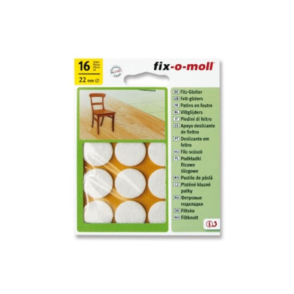 Fix-o-moll felt glider ø22mm white