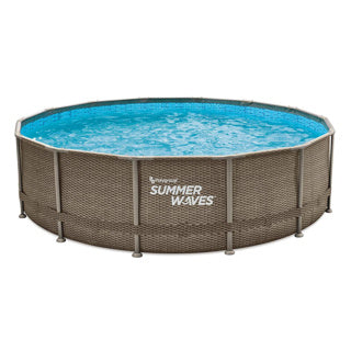 Summer Waves Swimming pool Elite Frame 427 x 107 cm Dark Triple Basketweave+Filter Pomp