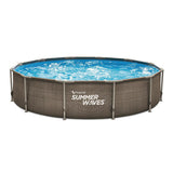 Summer Waves Swimming pool Active Frame 366 x 76 cm Dark Double Rattan + Filter pump
