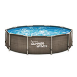 Summer Waves Swimming pool Active Frame 305 x 76 cm Dark Double Rattan + Filter Pomp