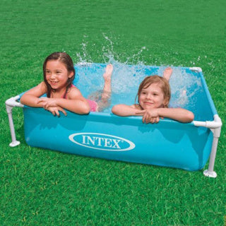 Kinderpool mit Rahmen blau