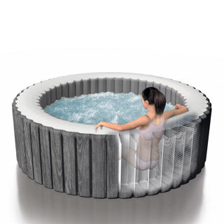 Intex nafukovací lázeňské šedé dřevo deluxe 6 osob
