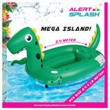 Alarm aufblasen Insel kleiner Dino 240x180 cm