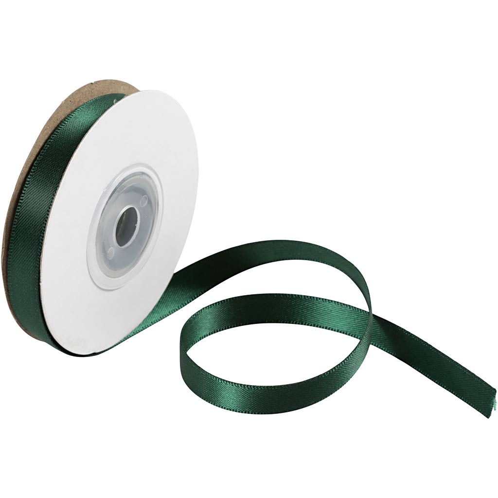 Creativ company satin ribbon, w: 10 mm, green, 10 m 1 roll