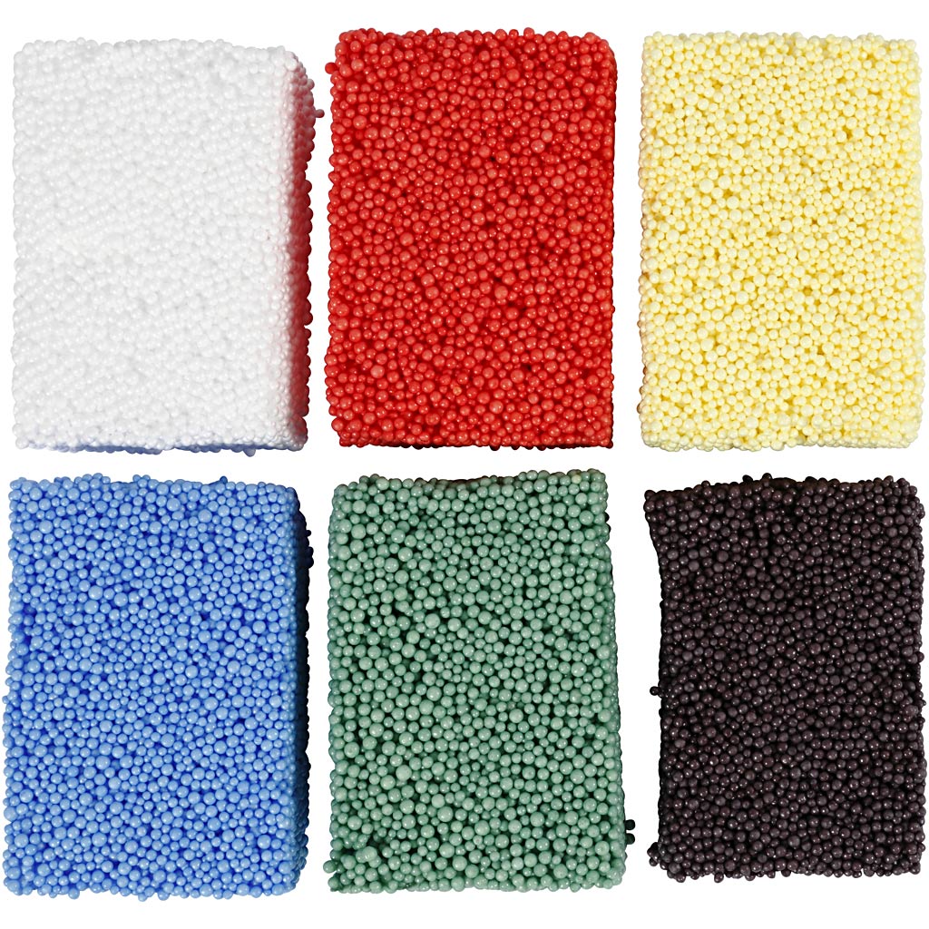 Soft foam clay standard colors, 6x10gr.