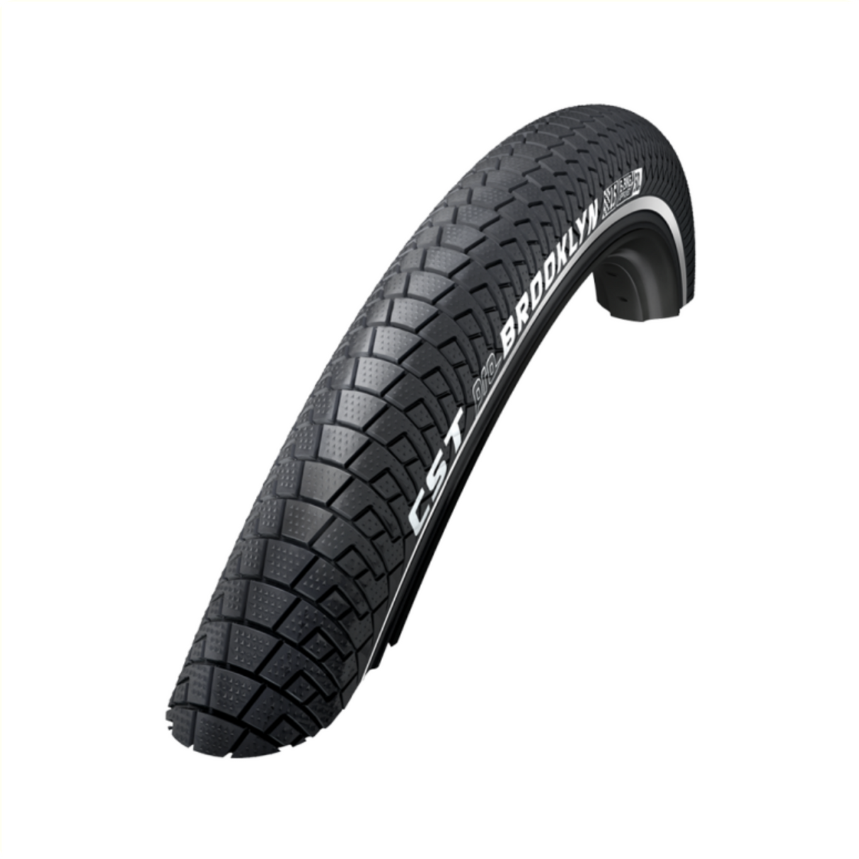 CST Brooklyn Pro (2 mm anti-lek) noir avec réflexion 28x2.00, Etro 50-622