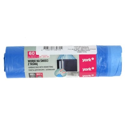 Garbage bags 60 liters with draft band 10 on roll
