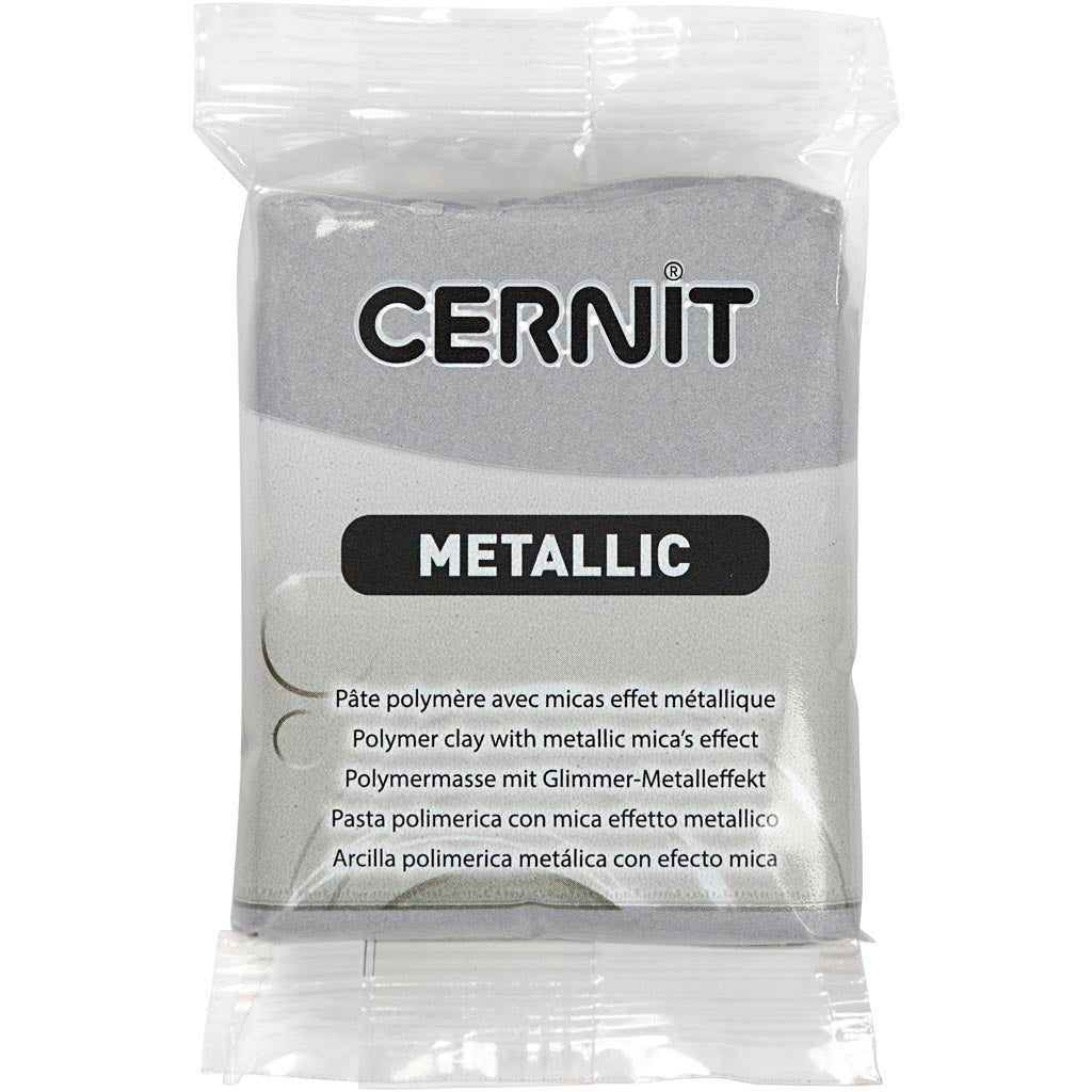 Creativ company cernit, silver (080), 56 gr 1 box