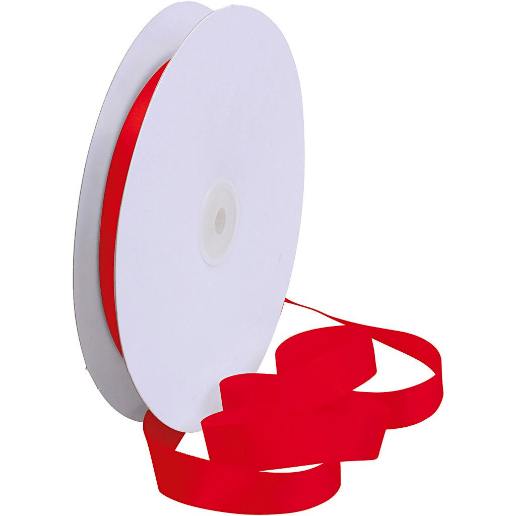 Creativ company satin ribbon, w: 15 mm, red, 50 m 1 roll