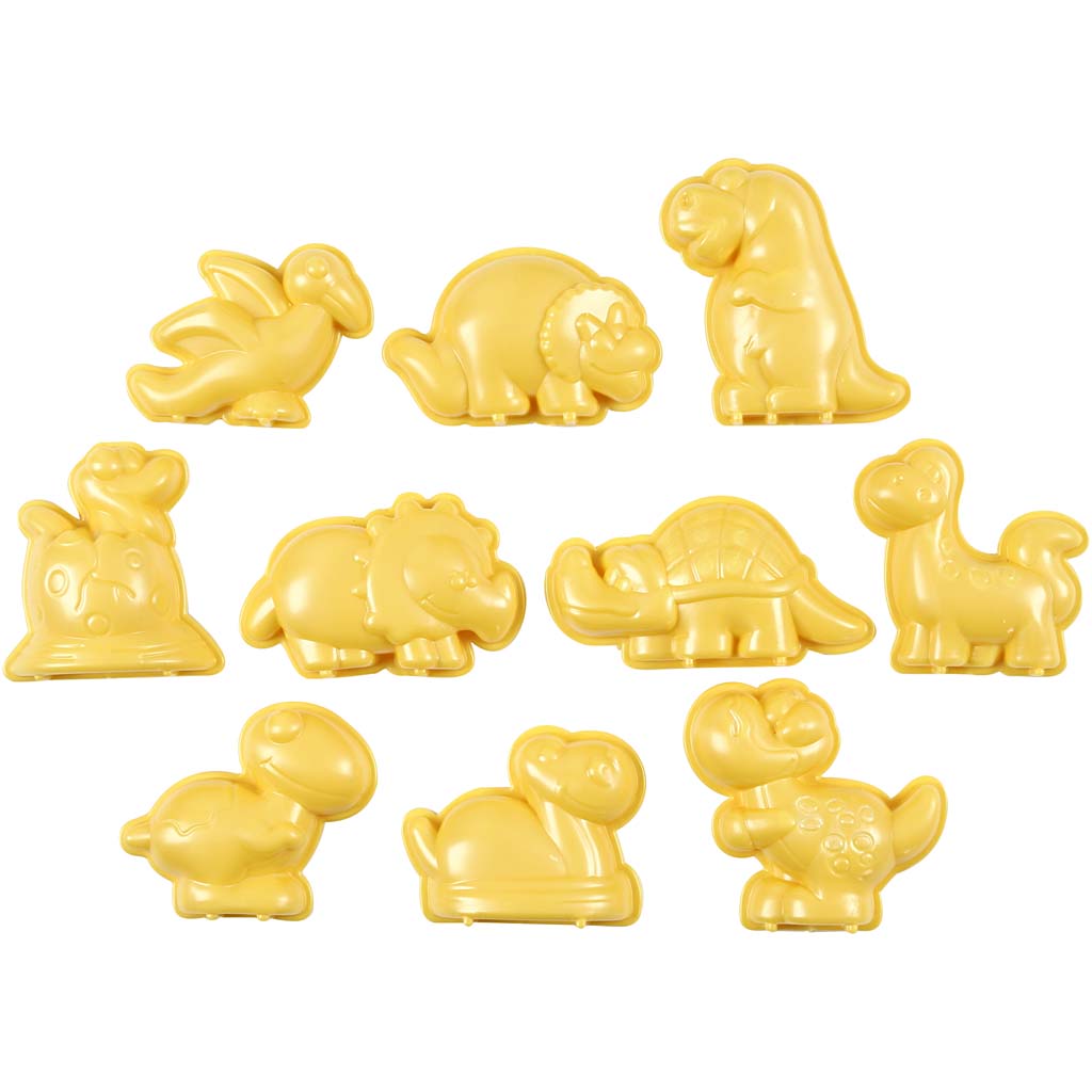 Sandy clay® molds, dinosaurs, size 4.5-6 cm, 10 pieces in a box