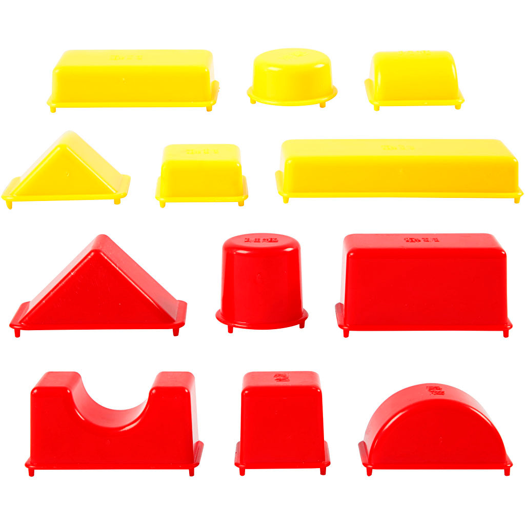 Sandy clay® shapes, geometry, size 3.5-9.5 cm, 12 pieces in a box