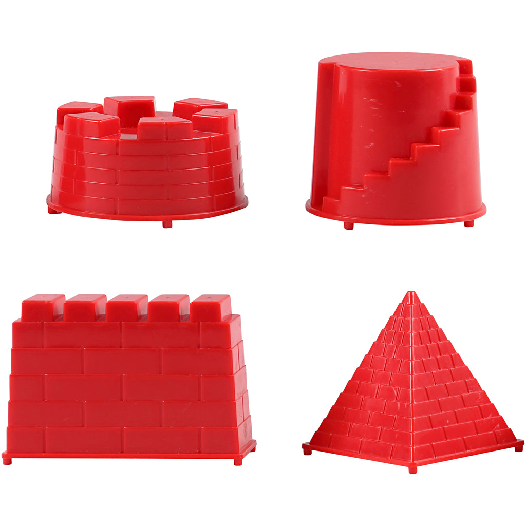 Sandy clay® vormpjes, kasteel, afm 5,5-8,5 cm, 4 stuk 1 doos