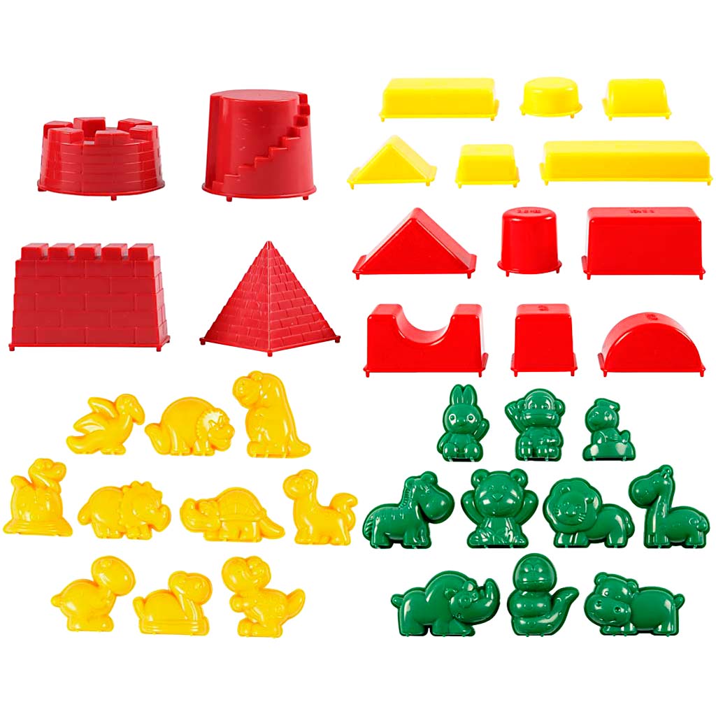 Sandy clay® molds, size 3.5-9.5 cm, 36 pieces in a box