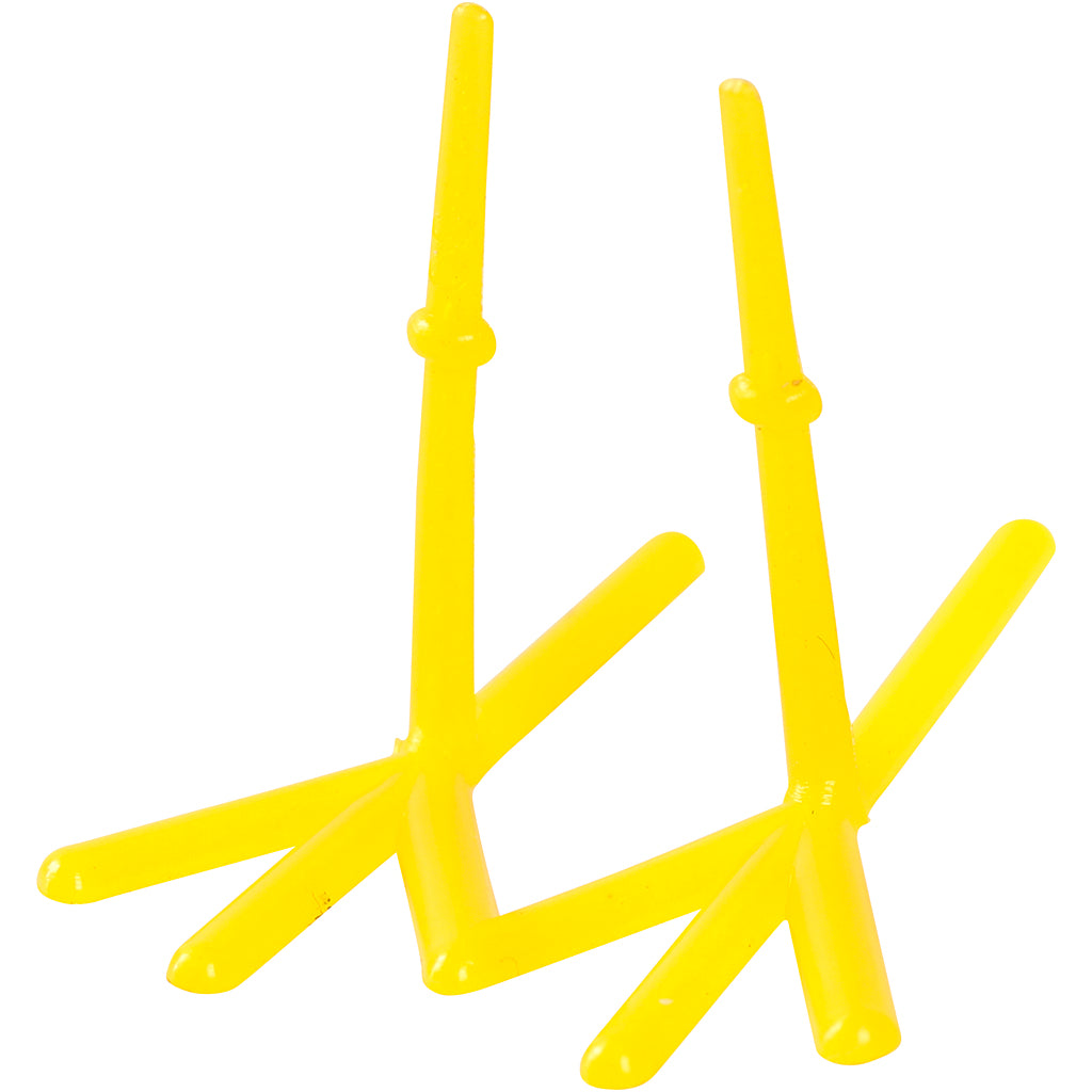 Creativ company chicken feet, h: 28 mm, l: 37 mm, yellow, 50 pieces 1 box