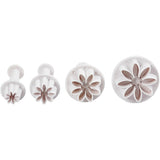 Creativ Company protruding shapes with stamp flower, 4st.