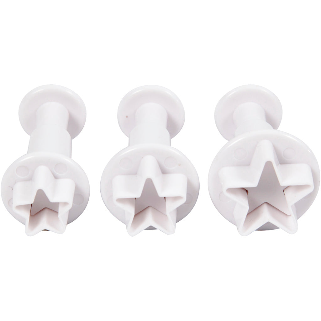 Creativ Company protruding shapes with stamp star, 3st.