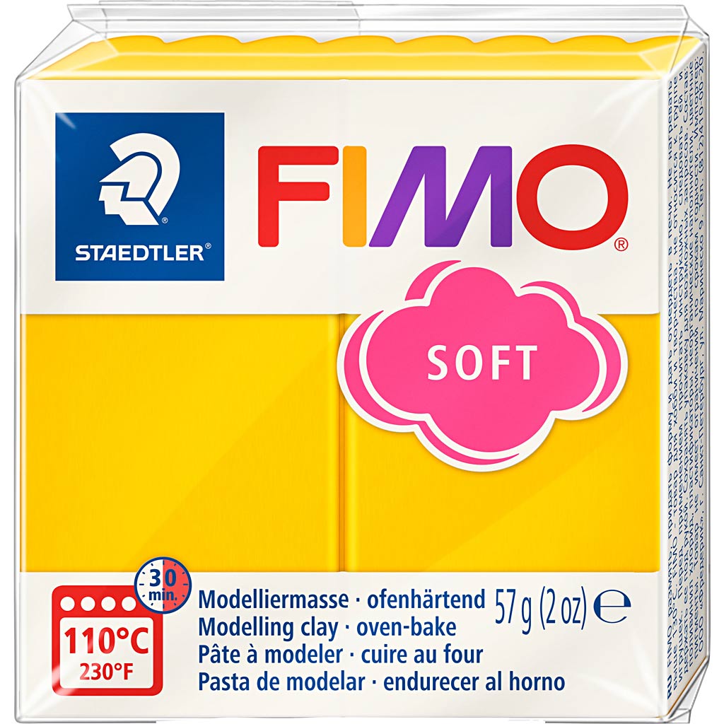 Fimo® soft, sun yellow, 57 gr 1 box
