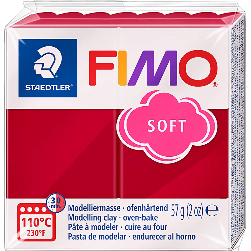 Fimo® soft, cherry red, 57 g 1 box