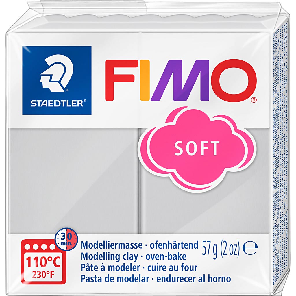 Fimo® soft, dolphin grey, 57 g 1 box