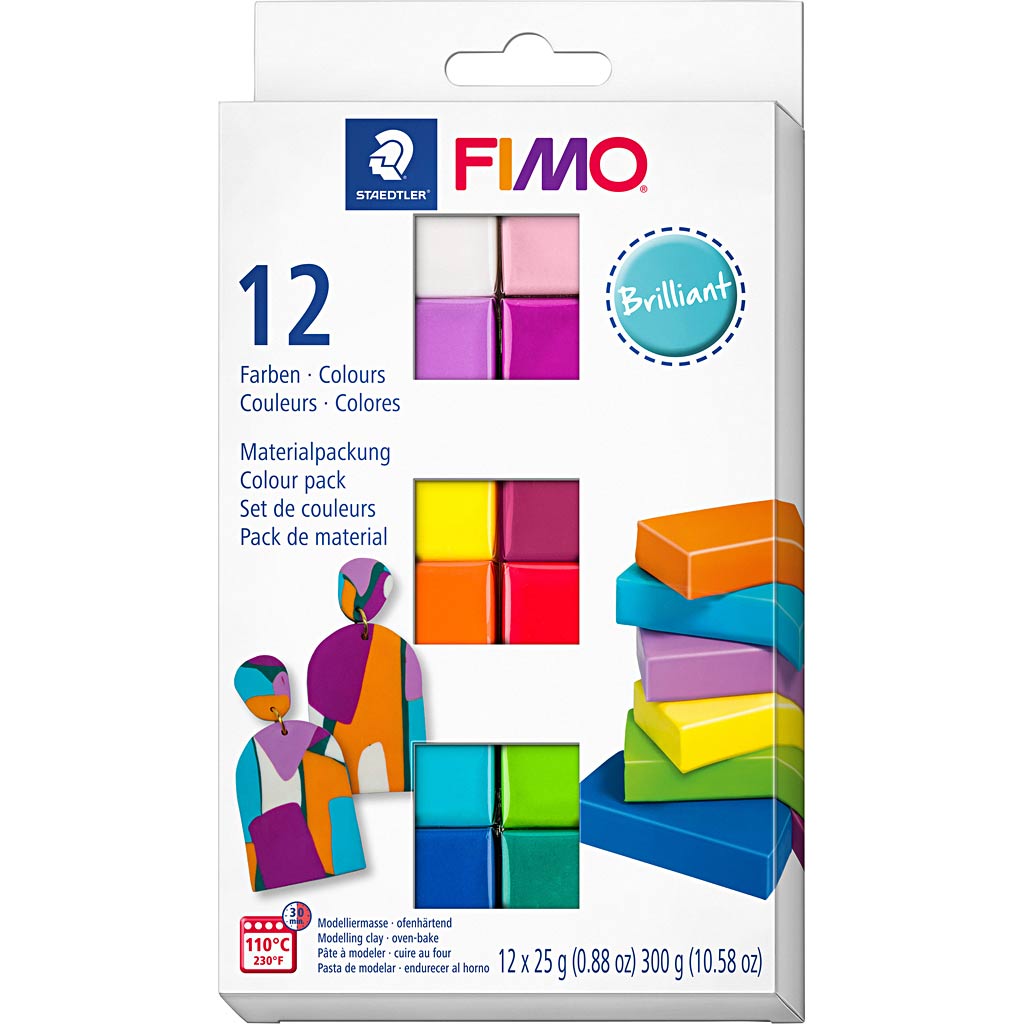 Fimo® soft, multicolour, 12x25 gr 1 box